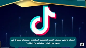 أستاذ جامعي يكشف القيمة الحقيقية لساعات استخدام تيكتوك في مصر: هل تعادل سنوات من الراتب؟